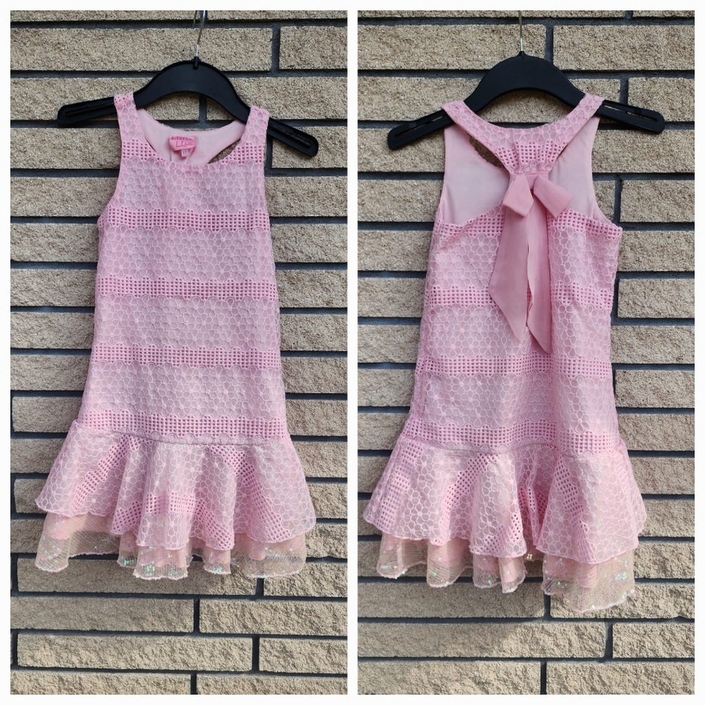 Little Lisa Pink Sleeveless Kids Dress 6X